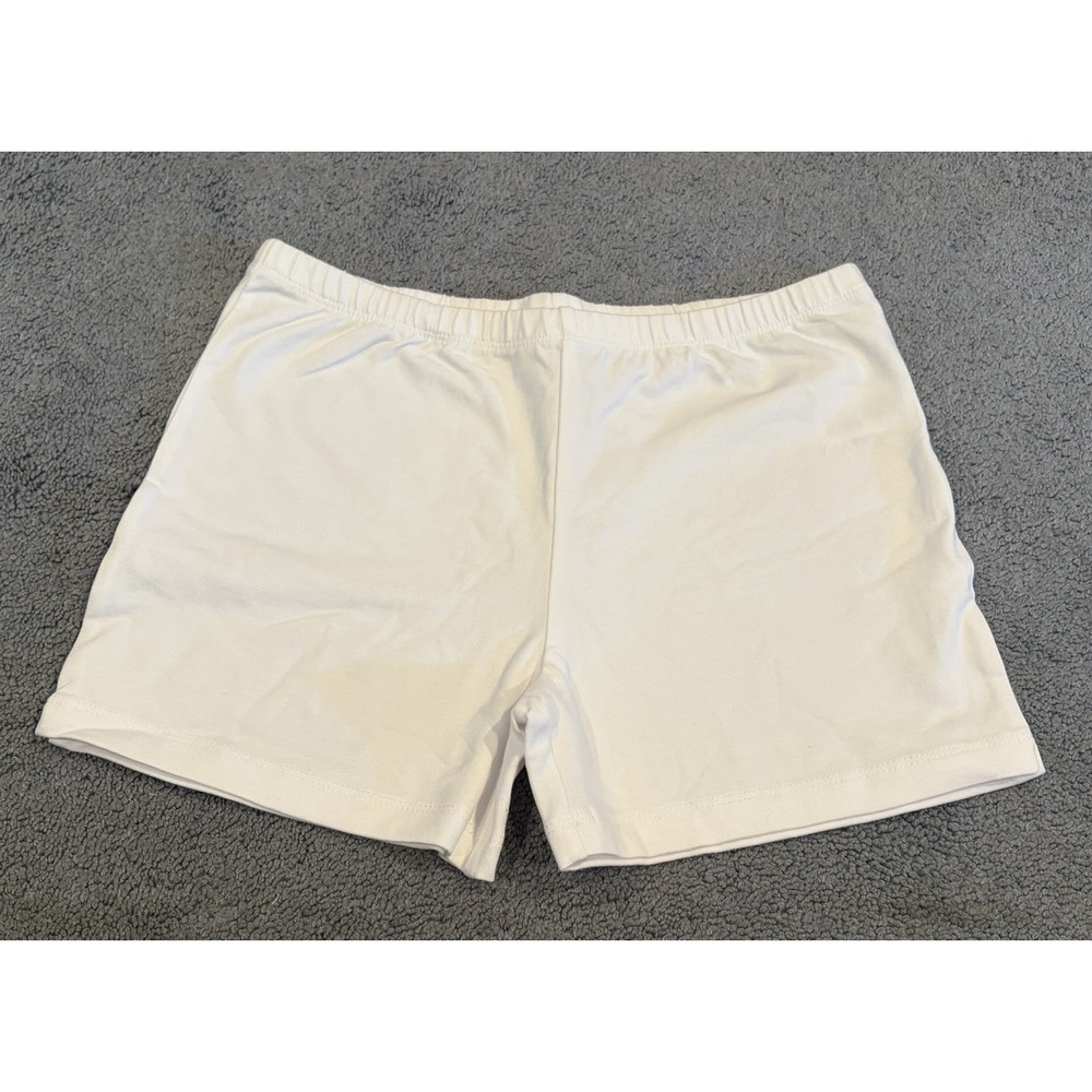 Place Girls White Biker Shorts Size XL 14NWT Stretch Athletic Activewear dance